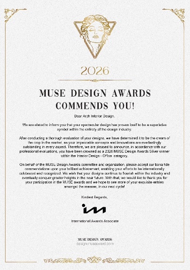 2026 MUSE Design Awards Silver Winner 銀獎證書